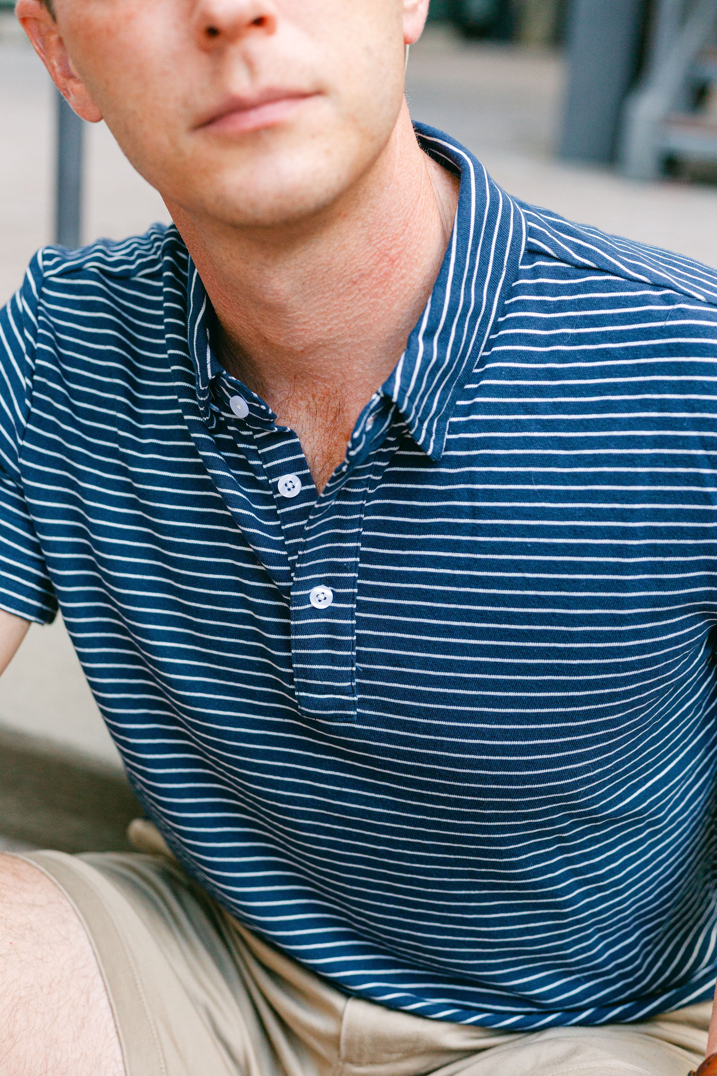 Stretch Linen Polo