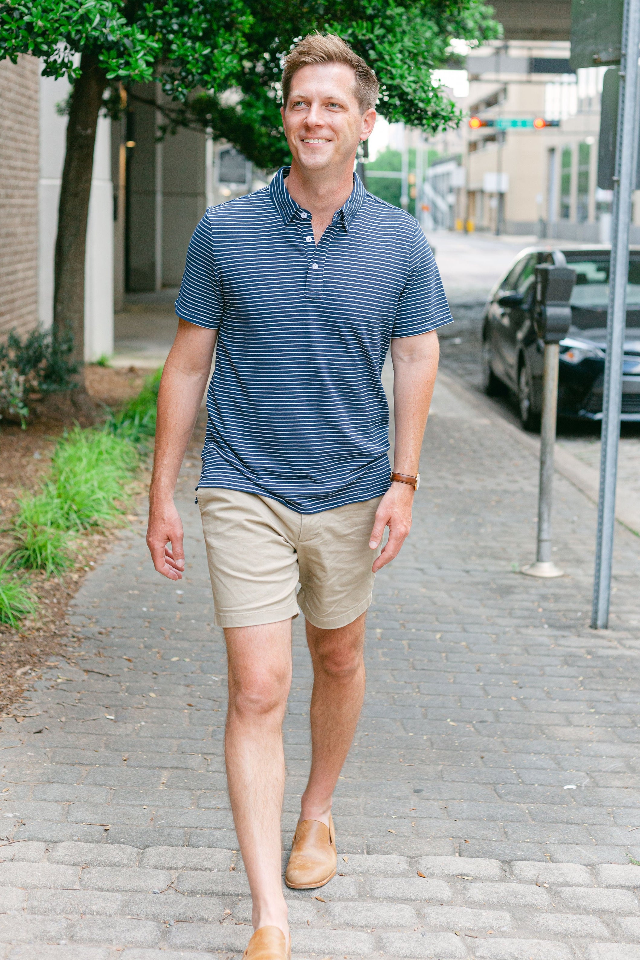 Stretch Linen Polo