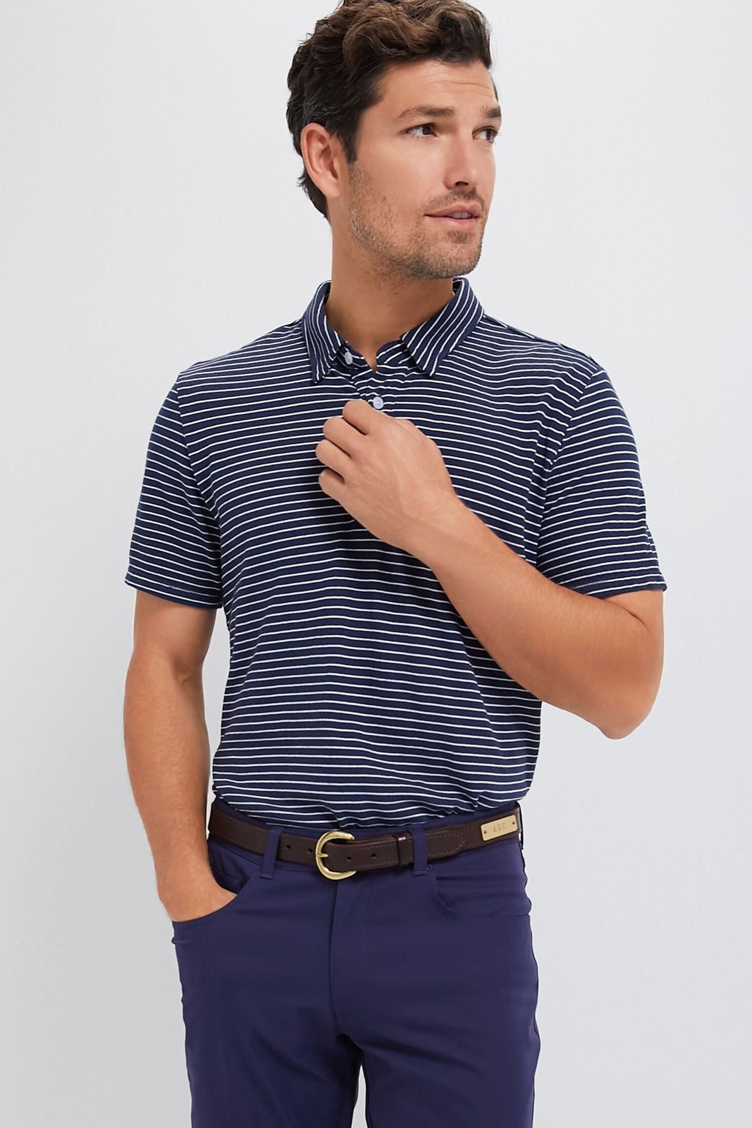 Stretch Linen Polo