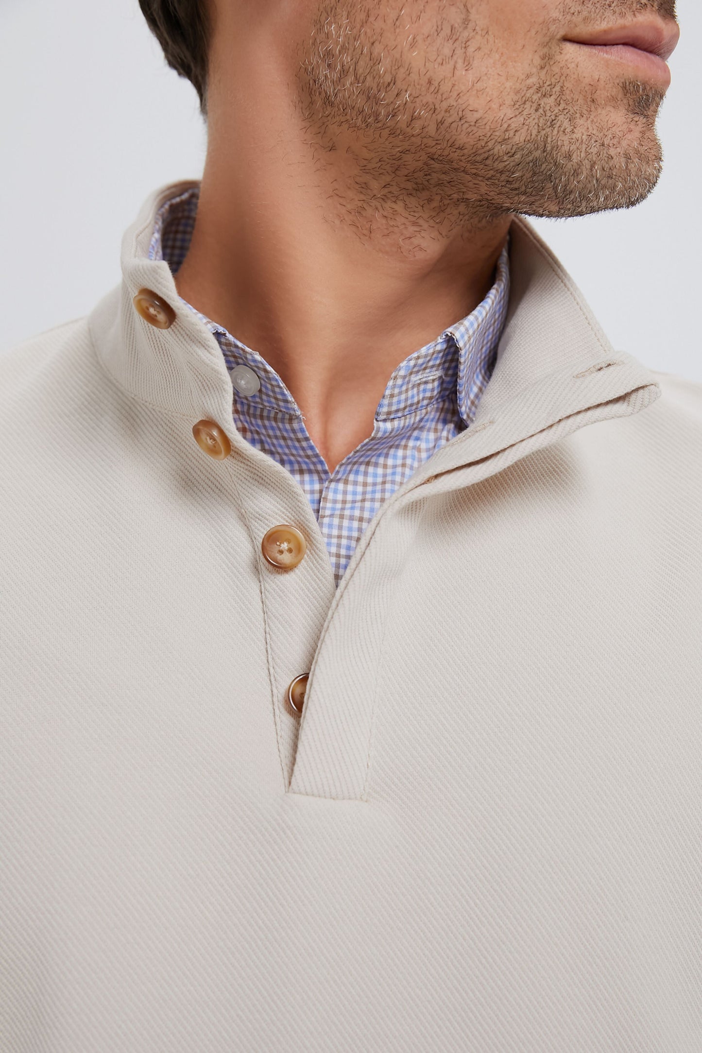 Cambridge pullover, button-up sweater