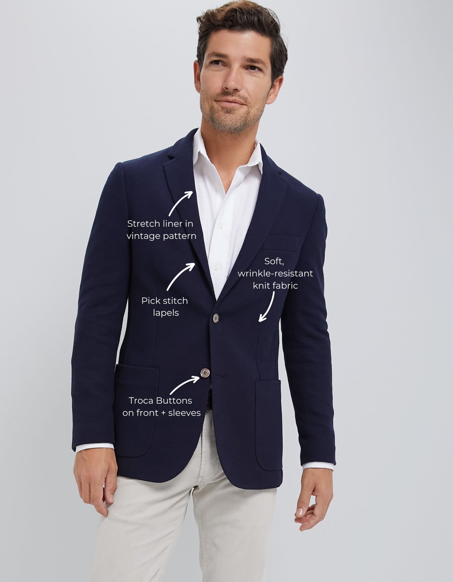 men's blazer, Navy blue